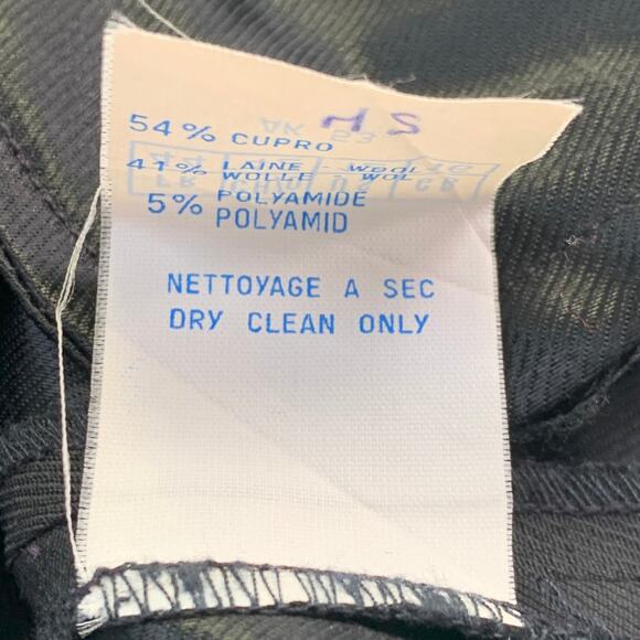 ALAIA Size 12 Black Cupro Wool Blend Pleated Tapered Button Fly Dress Pants - Picture 6 of 6